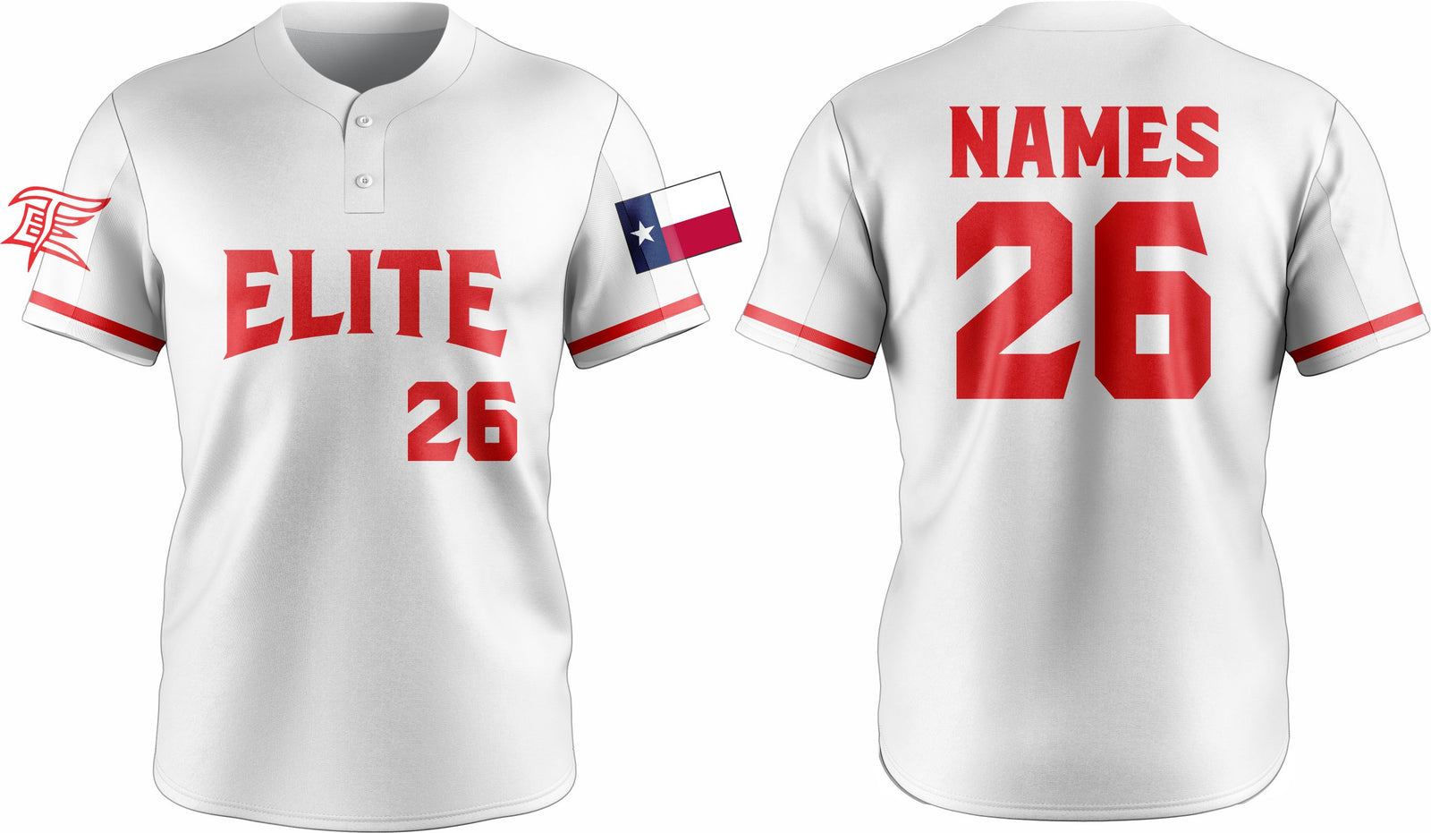 Baseball Two Button Jersey 18 – Customizable Name & Number | Breathable & Comfortable Sportswear