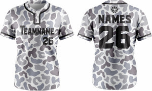 Baseball Two Button Jersey 04 – Customizable Name & Number | Breathable & Comfortable Sportswear - Team Concept Sports