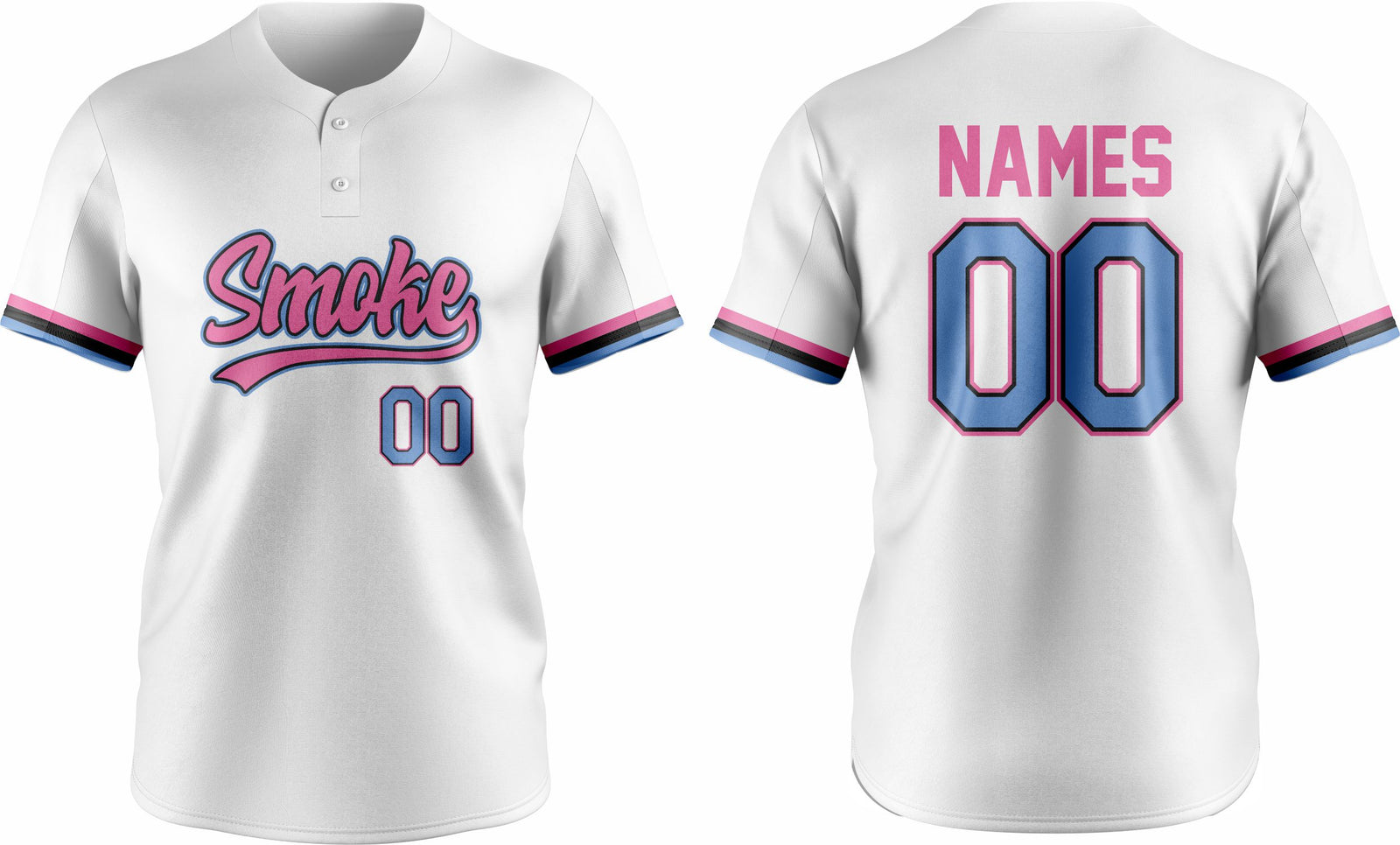 Baseball Two Button Jersey 06 – Customizable Name & Number | Breathable & Comfortable Sportswear - Team Concept Sports