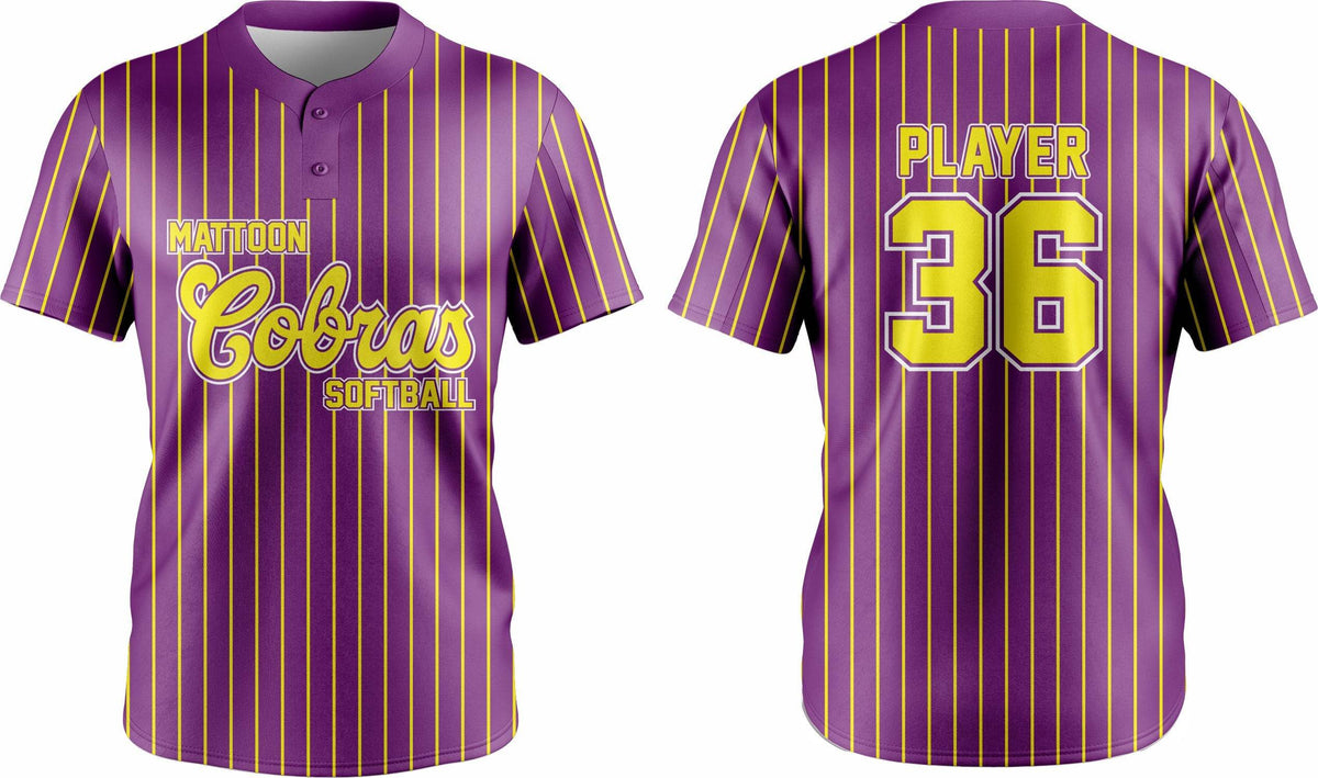 Baseball Two Button Jersey 11 – Customizable Name & Number | Breathable & Comfortable Sportswear