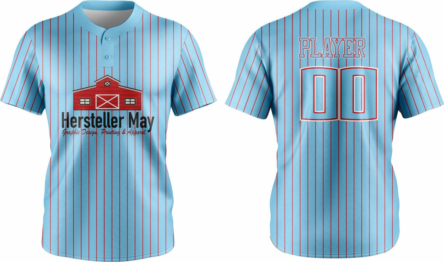Baseball Two Button Jersey 10 – Customizable Name & Number | Breathable & Comfortable Sportswear