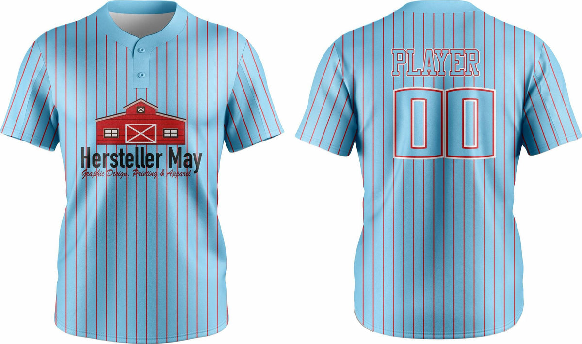 Baseball Two Button Jersey 10 – Customizable Name & Number | Breathable & Comfortable Sportswear