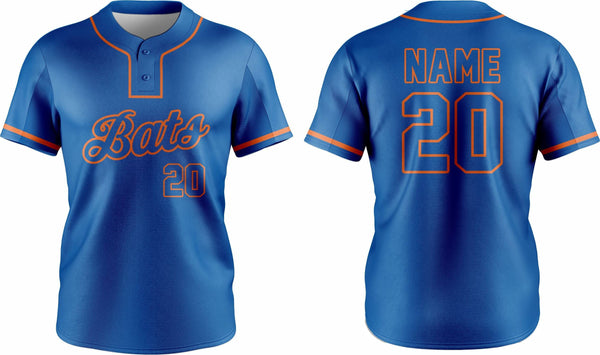 Baseball Two Button Jersey 14 – Customizable Name & Number | Breathable & Comfortable Sportswear