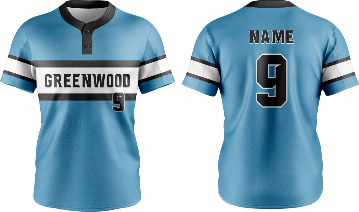 Baseball Two Button Jersey 16 – Customizable Name & Number | Breathable & Comfortable Sportswear