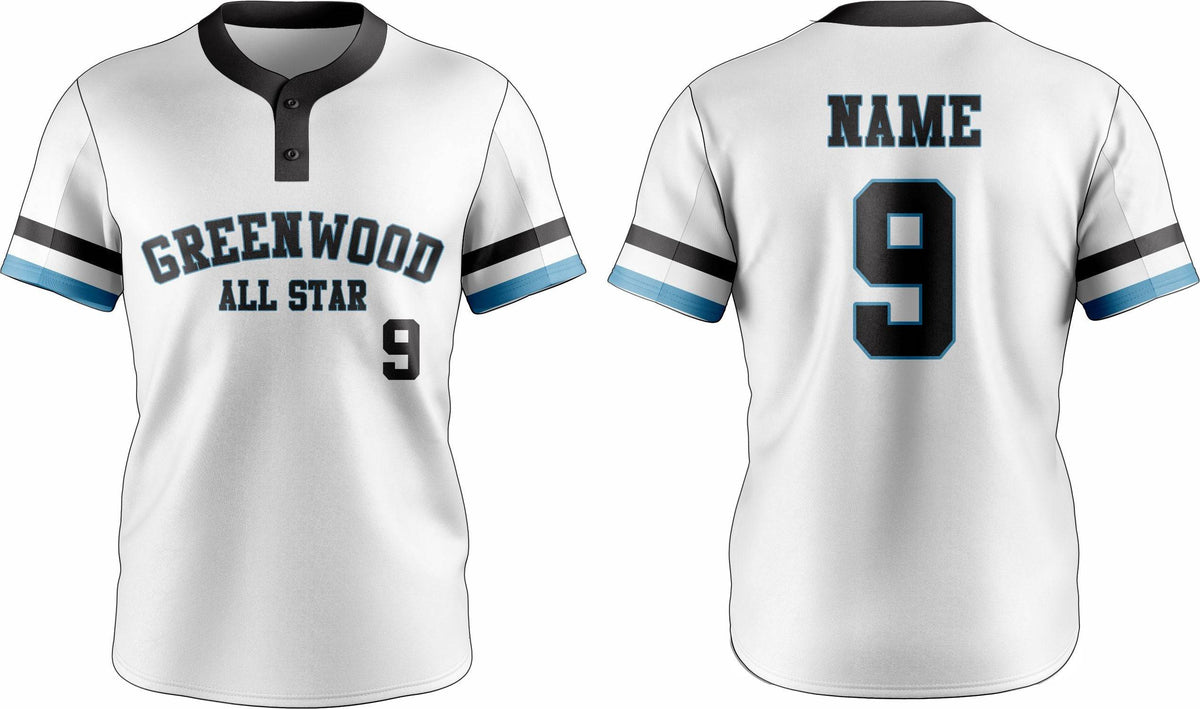 Baseball Two Button Jersey 17 – Customizable Name & Number | Breathable & Comfortable Sportswear