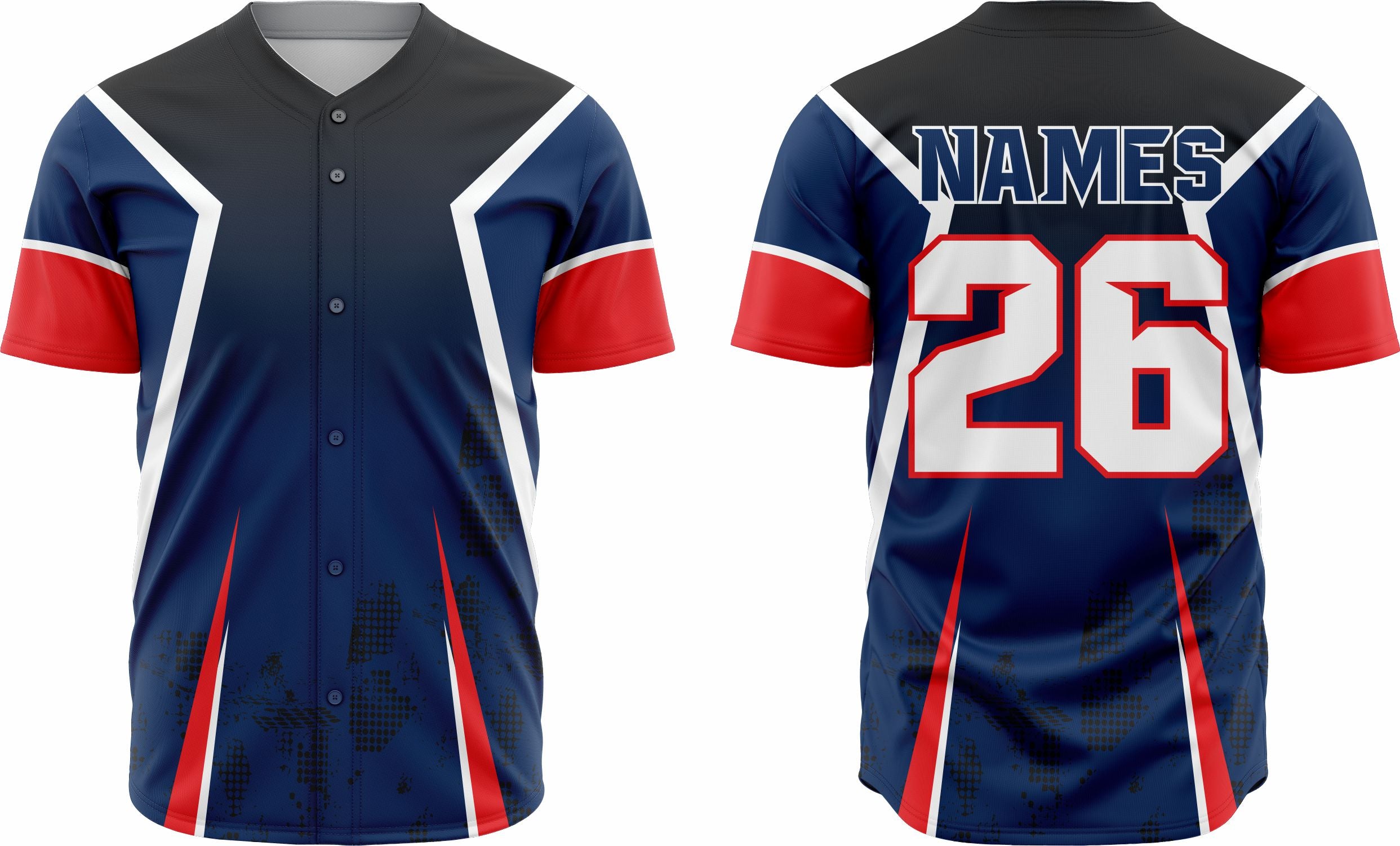 Baseball Jersey 2 – Customizable Name & Number | Breathable & Comfortable Sportswear - Team Concept Sports