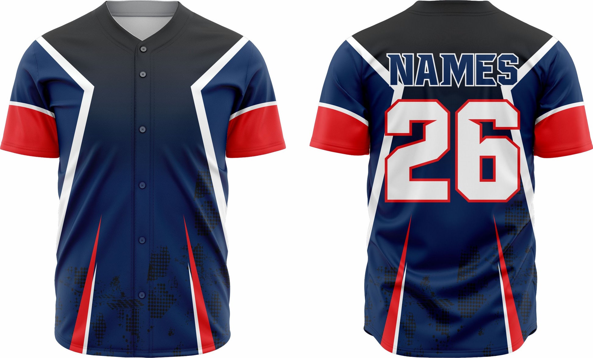 Baseball Jersey 2 – Customizable Name & Number | Breathable & Comfortable Sportswear - Team Concept Sports
