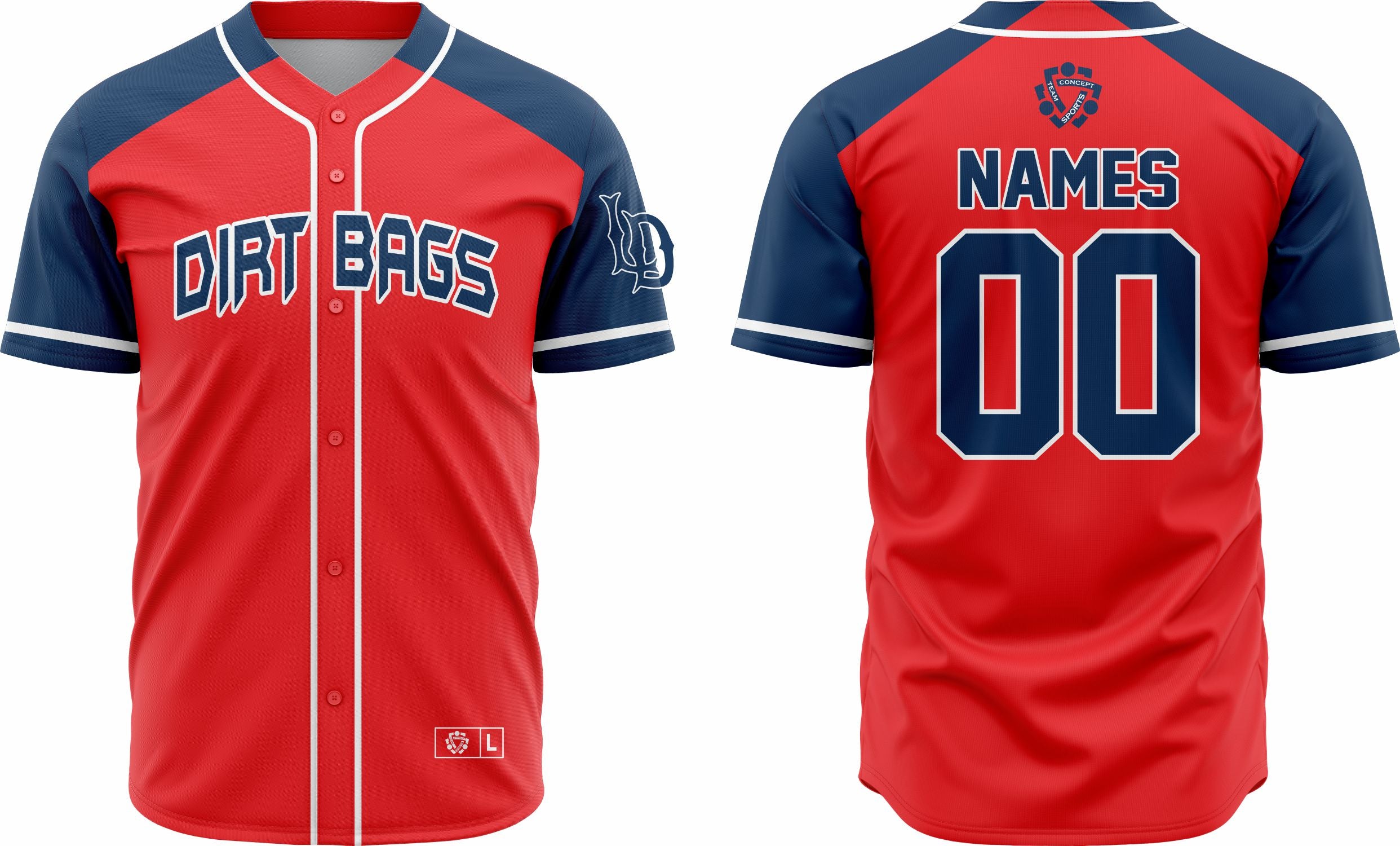 Baseball Jersey 41 – Customizable Name & Number | Breathable & Comfortable Sportswear - Team Concept Sports