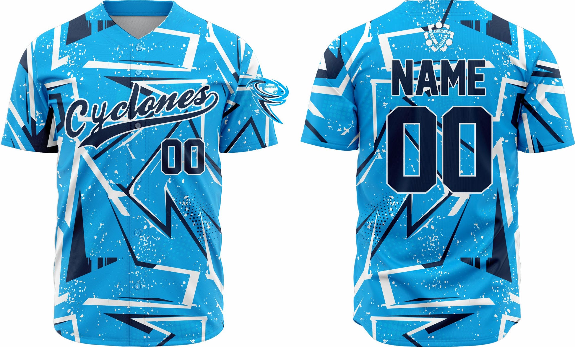 Baseball Jersey 43 – Customizable Name & Number | Breathable & Comfortable Sportswear - Team Concept Sports