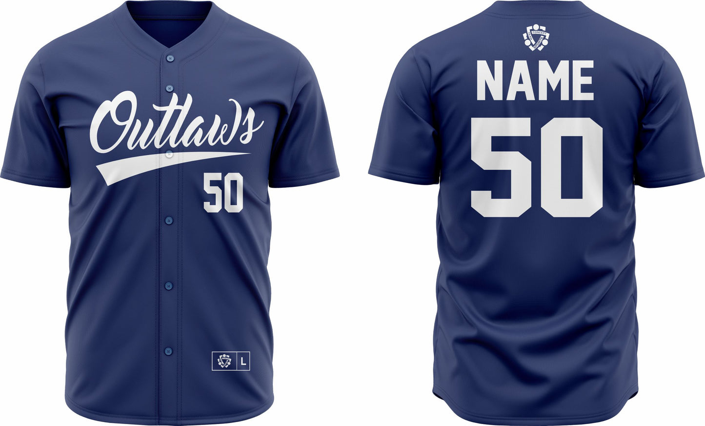 Baseball Jersey 44 – Customizable Name & Number | Breathable & Comfortable Sportswear - Team Concept Sports