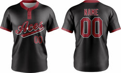 Baseball Two Button Jersey 01 – Customizable Name & Number | Breathable & Comfortable Sportswear - Team Concept Sports