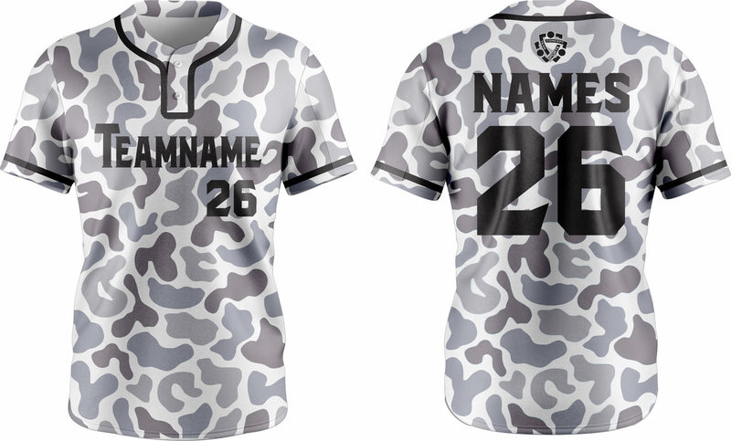 Baseball Two Button Jersey 04 – Customizable Name & Number | Breathable & Comfortable Sportswear - Team Concept Sports