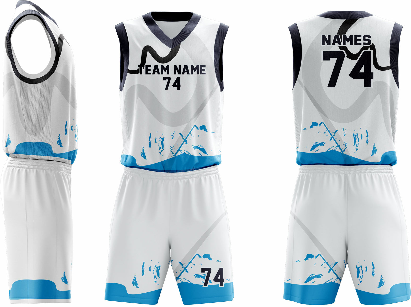 Custom Basketball Uniform 3 – Premium Team Jerseys & Shorts - Team Concept Sports